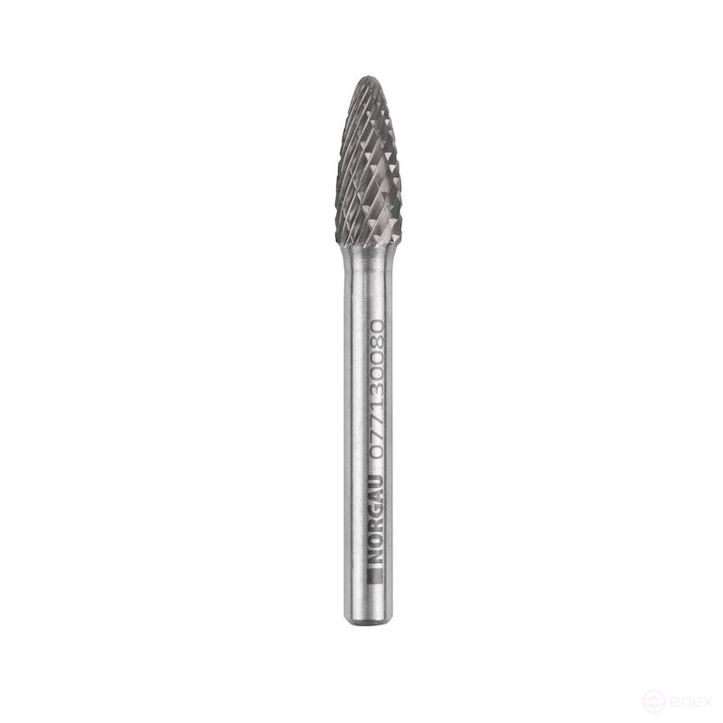 Carbide borehole NORGAU Industrial parabolic 8 mm, R1.2, shape F, DCM