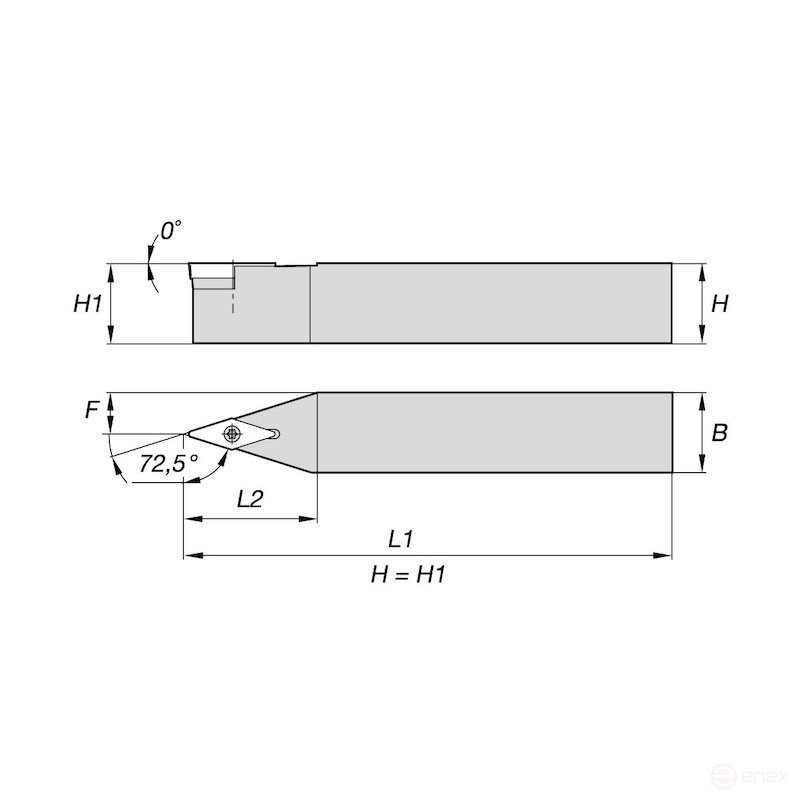 Державка токарная NORGAU Industrial для наружной обработки SVVBN1616H16