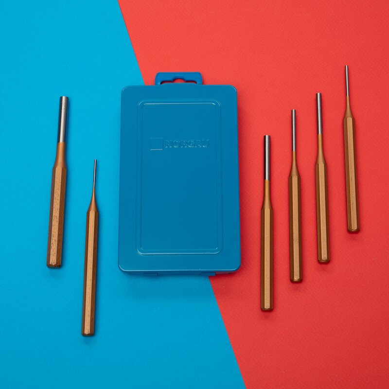 Набор выколоток NORGAU Industrial в металлическом футляре N116, 6 предметов