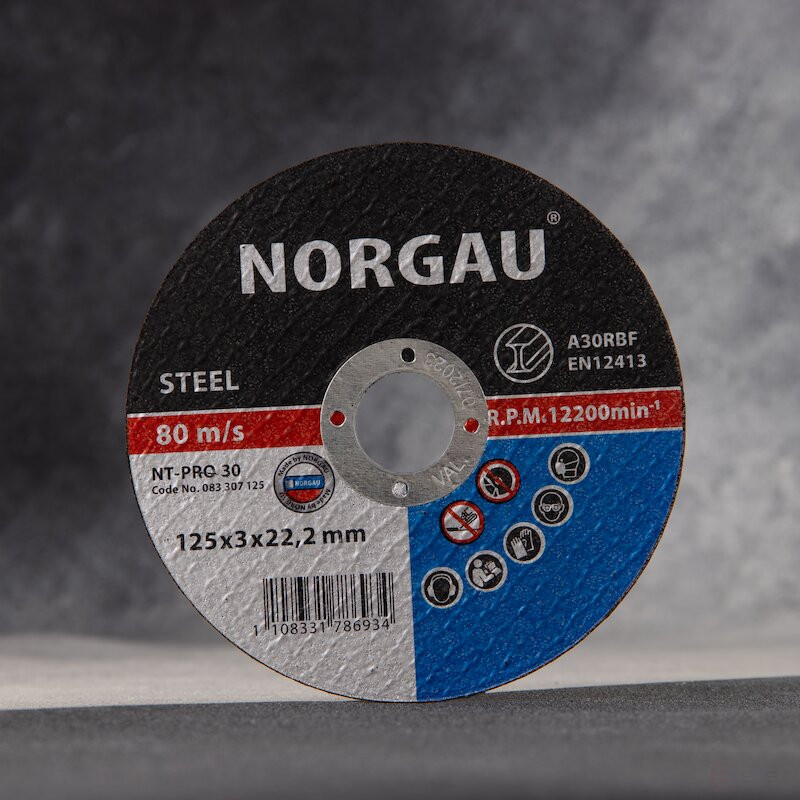 Круг отрезной по стали NORGAU Industrial NT-PRO 30, 125х3х22.2 мм