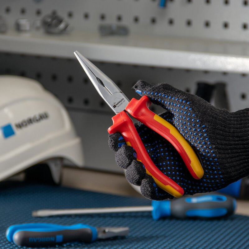 Длинногубцы NORGAU Industrial диэлектрические 200 мм, N133VDE-200