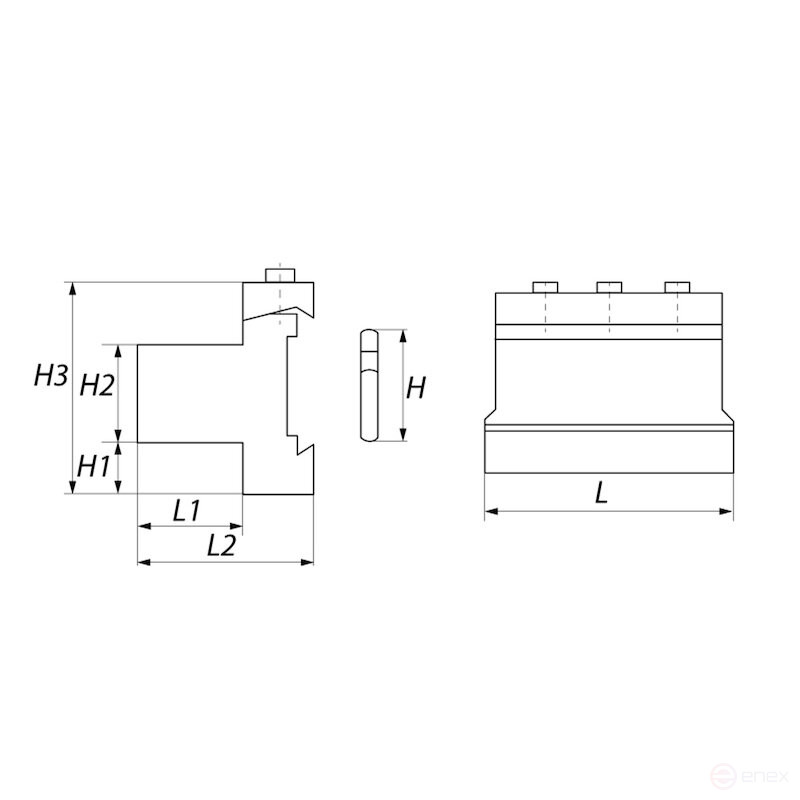 Block for cutting blade NORGAU Industrial CTH-3232