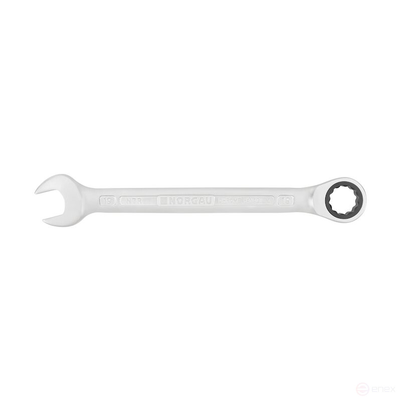 Ключ гаечный комбинированный NORGAU Industrial с трещоткой 19 мм, N7R-19
