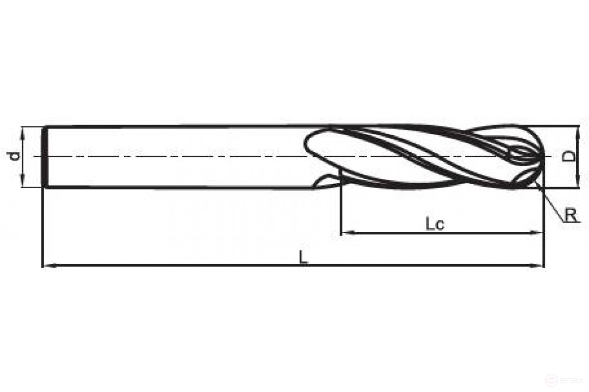 P30-B4-4-8-4-50 фреза твердосплавная сферическая