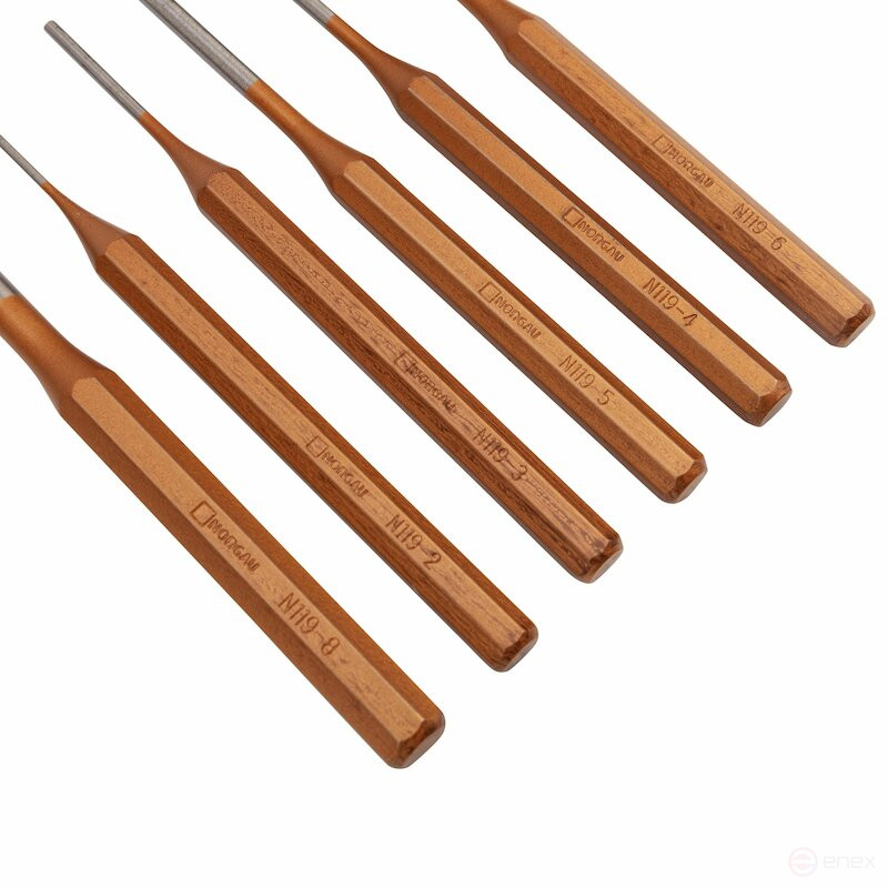 Набор выколоток NORGAU Industrial в металлическом футляре N116, 6 предметов