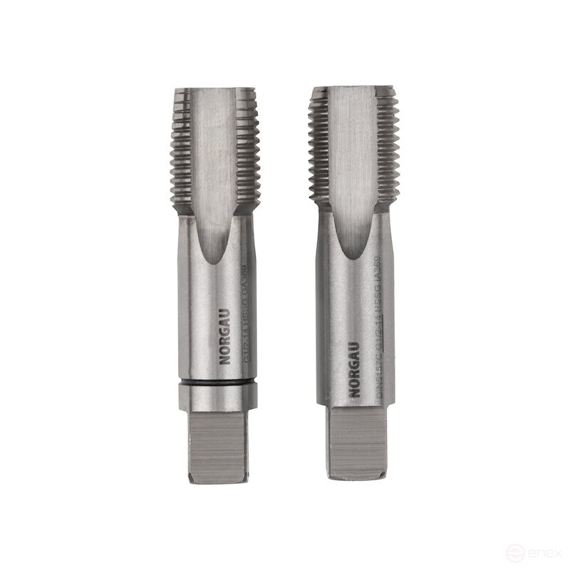 Set of hand taps NORGAU Industrial G1/2, HSS, 2 pieces