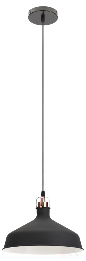 ERA PL2 BK/RC Pendant lamp for E27 lampshade height 200mm Suspension 780mm Black/copper