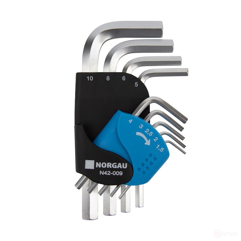 Набор шестигранных ключей NORGAU Industrial 9 предметов, N42-009