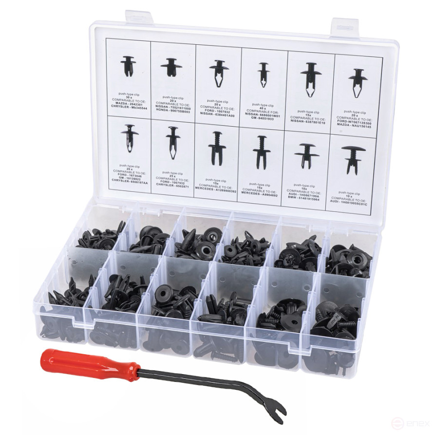 Набор крепежей (клипс) для обшивки салона со съемником 240пр ARNEZI R8020200