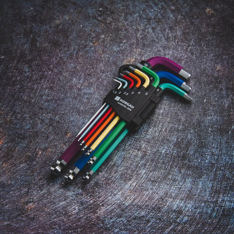 Набор шестигранников NORGAU Industrial удлиненных 1.5-10 мм, 9 предметов