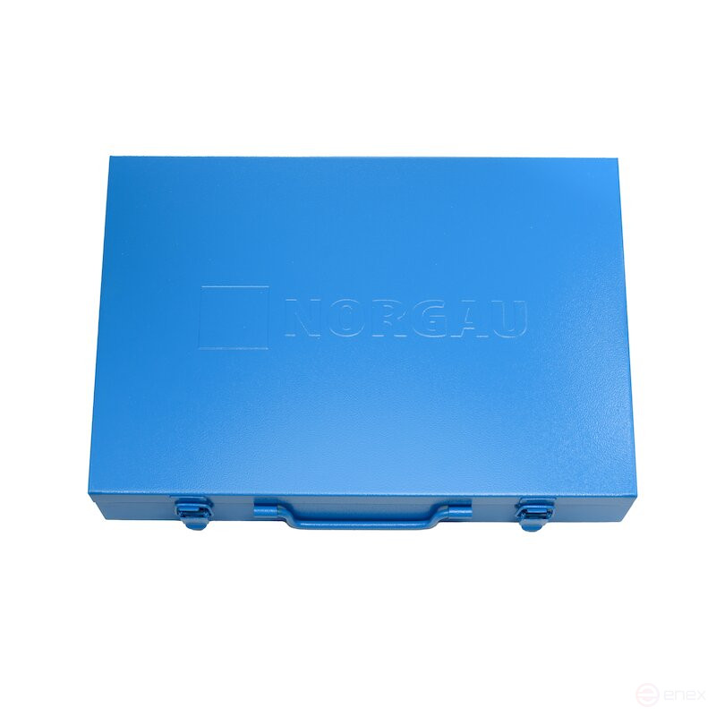 Набор двеннадцатигранных торцевых головок с аксессуарами NORGAU Industrial 1/2", 24 предмета, ND19 в металлическом ящике