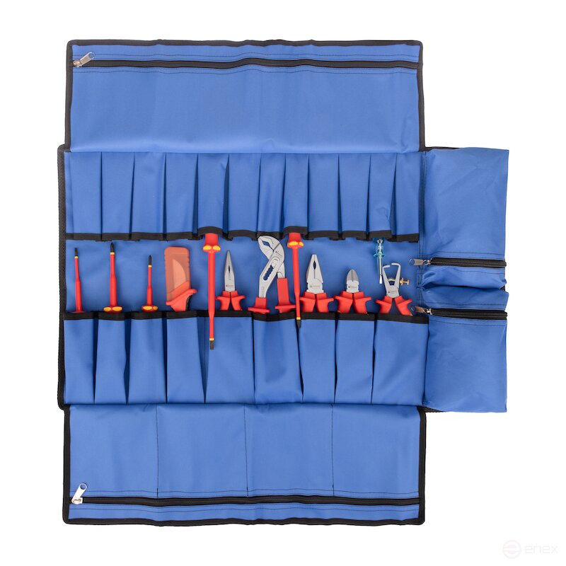 Набор диэлектрического инструмента электрика NORGAU Industrial в сумке-скатке 12 предметов, N1012-206VDE