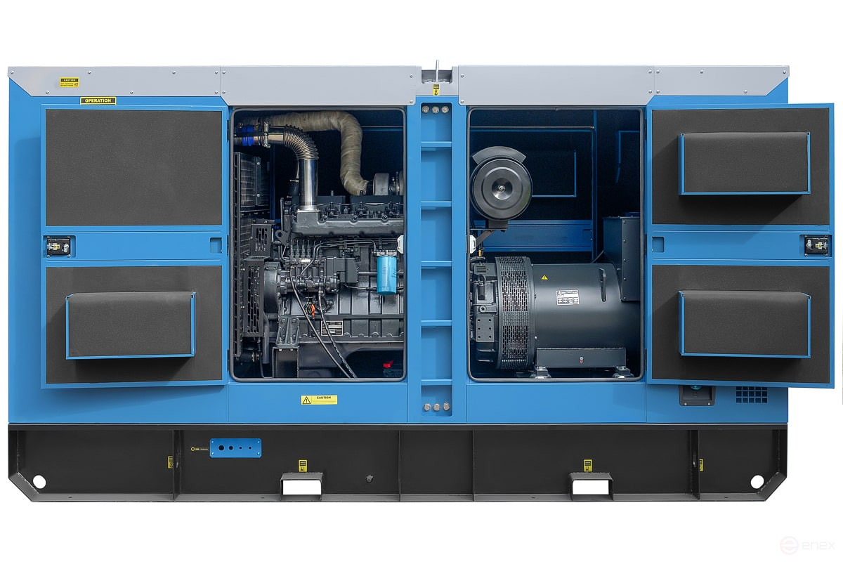 Diesel generator TSS AD-300S-T400 in a noise-proof casing with AVR