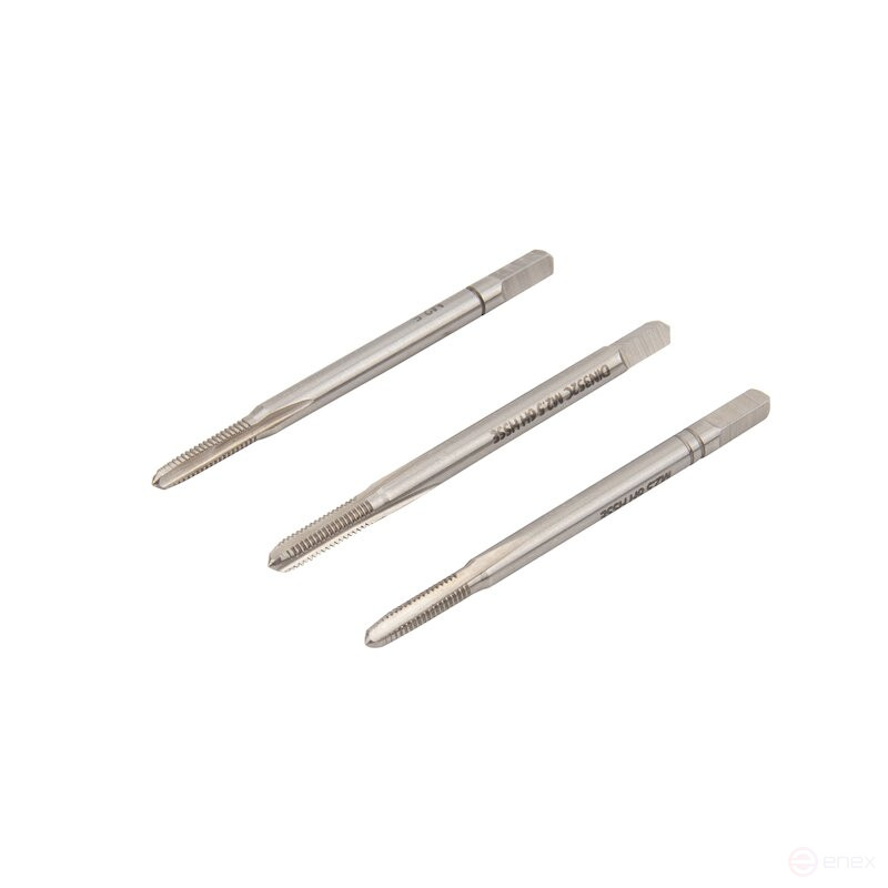 Set of hand taps NORGAU Industrial M2.5, HSS-E, 3 pieces