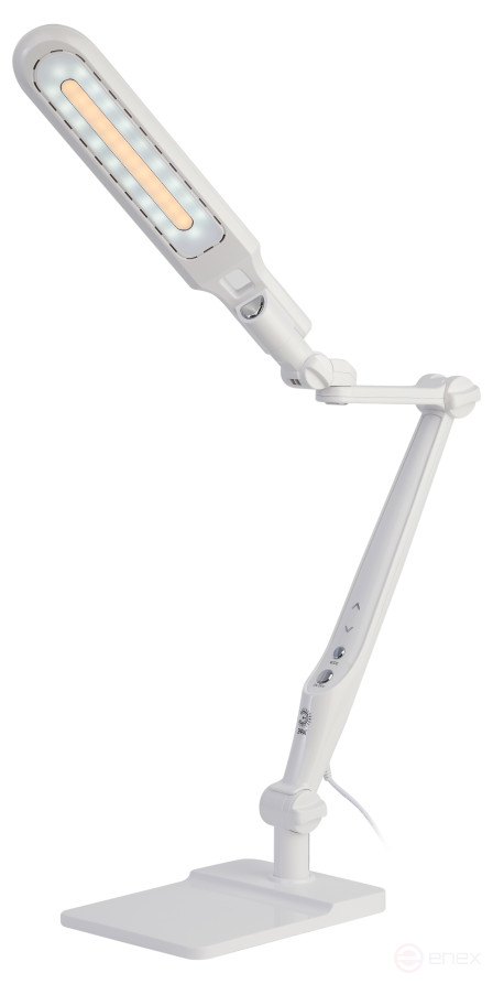 Настольный светильник ЭРА NLED-497-12W-W светодиодный на струбцине и с основанием белый