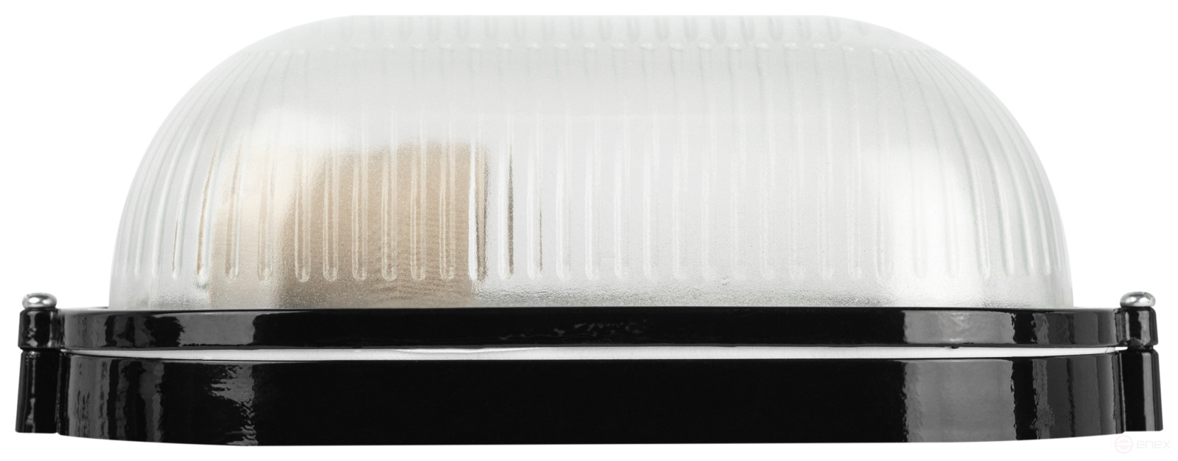 Светильник ЭРА НБП 04-60-001 Акватермо алюминий/стекло IP54 E27 max 60Вт 212х105 овал черный