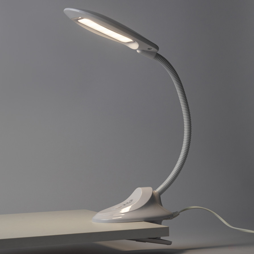 Настольный светильник ЭРА NLED-478-8W-W светодиодный на прищепке белый