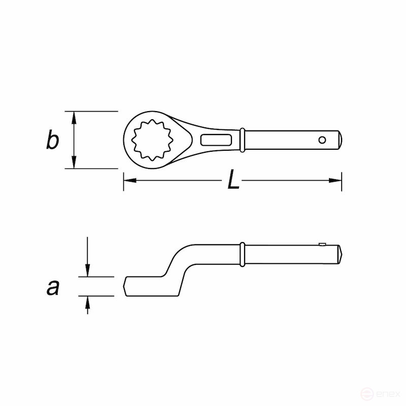 Ключ накидной NORGAU Industrial односторонний 95 мм, N2А-95