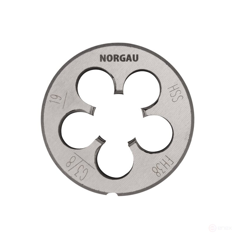 Плашка дюймовая NORGAU Industrial по металлу G 3/8, HSS