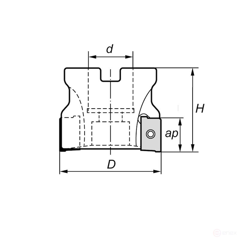 Фреза торцевая со сменными пластинами NORGAU Industrial N253.D63.22.Z5.16