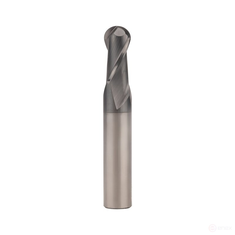 End mill NORGAU Industrial spherical 16 mm, Z2, VHM/AlCrSiN