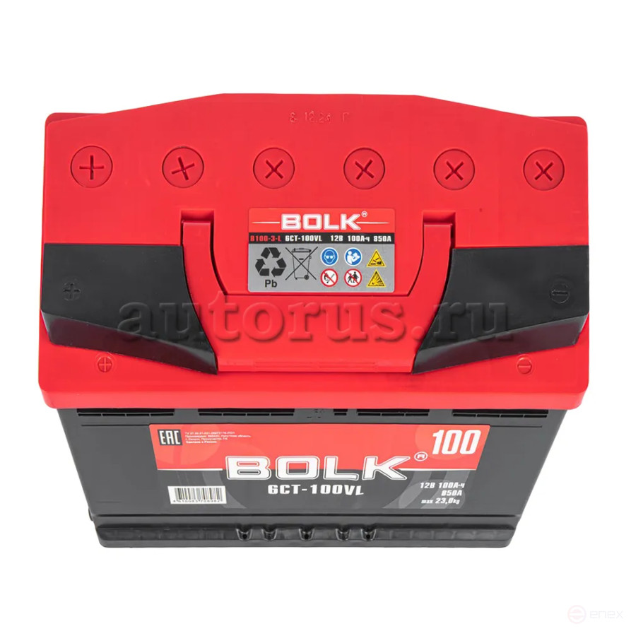 Аккумулятор BOLK Standart 100 А/ч прямой L+ 353x175x190 L5 EN 850 А