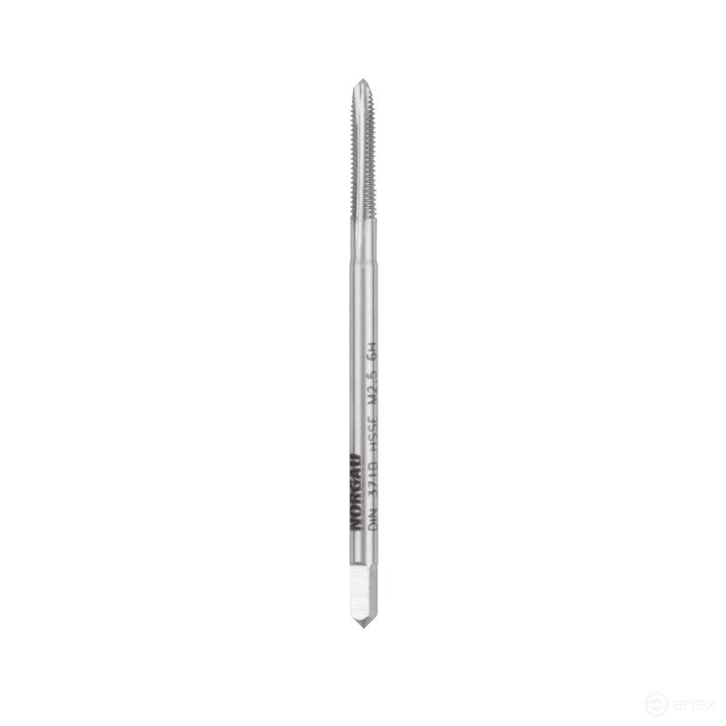 Machine tap NORGAU Industrial for through holes M2.5, form B, HSS-E