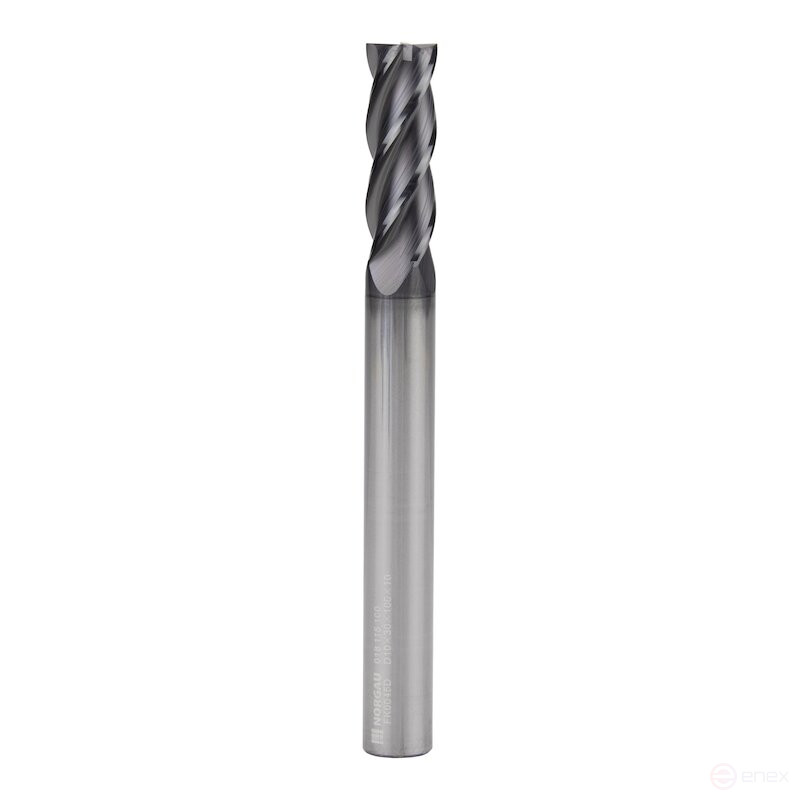 Universal end milling cutter NORGAU Industrial for metal 10 mm, Z4, VHM/AlCrSiN