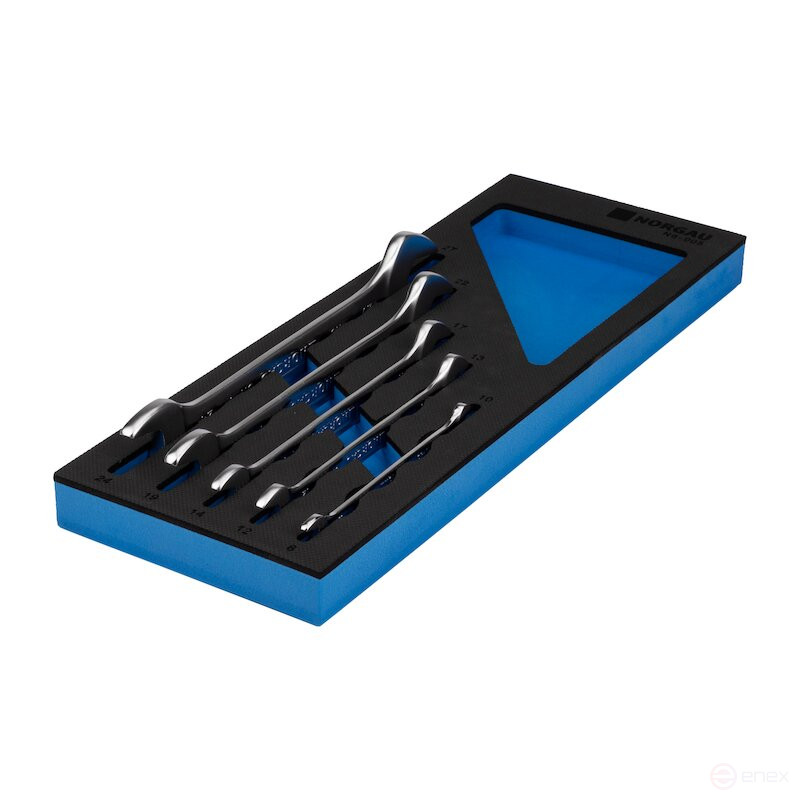 Набор гаечных рожковых двусторонних ключей NORGAU Industrial 5 предметов, N6-005