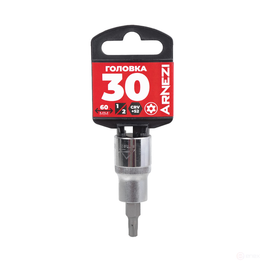 Головка 1/2" со вставкой TORX Security T30 L=60, на холдере Arnezi R0345230