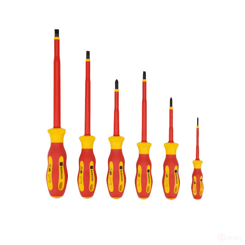 Set of dielectric screwdrivers NORGAU Industrial, 6 pieces, N171-006