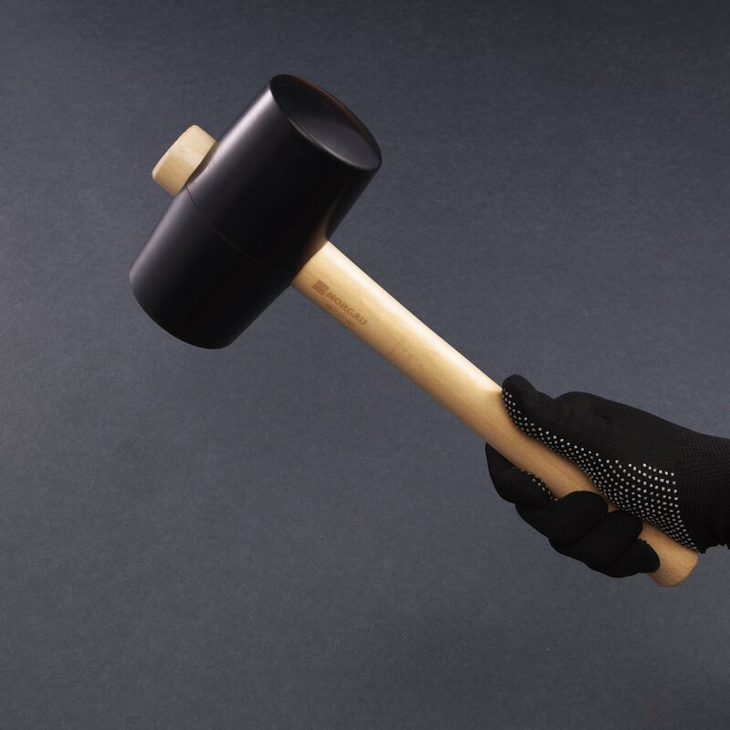 Rubber mallet NORGAU Industrial with wooden handle 910 g, 80 mm, N226-80