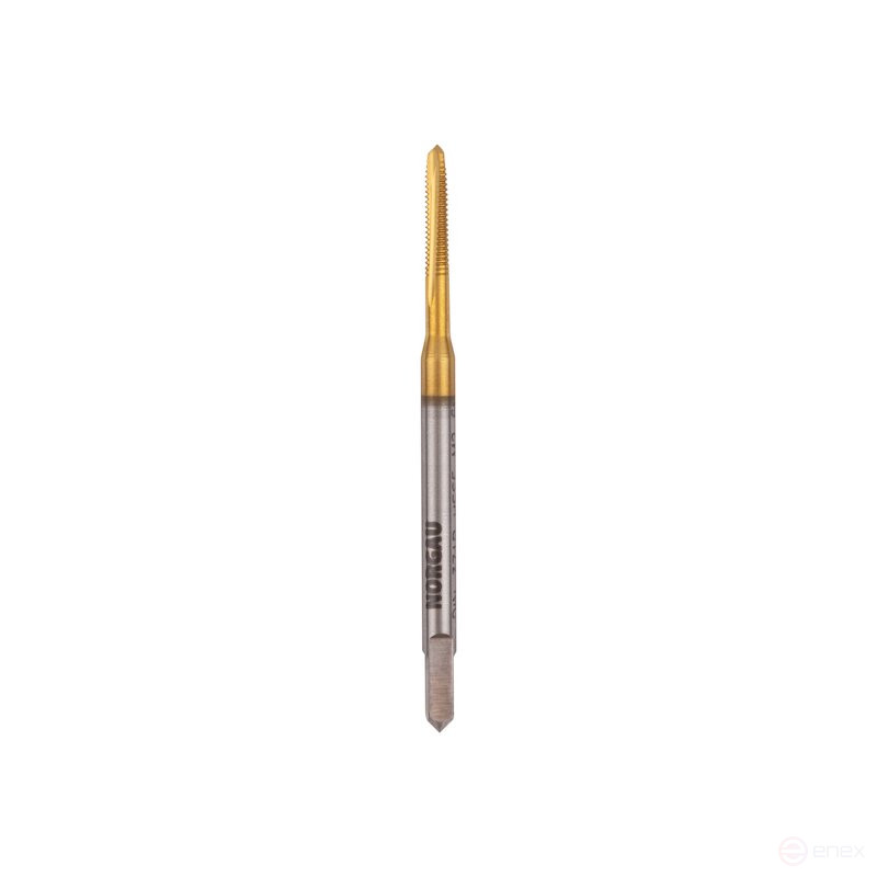 Метчик машинный NORGAU Industrial для сквозных отверстий M2, форма B, HSS-E/TIN