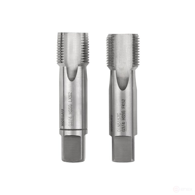 Set of hand taps NORGAU Industrial G3/4, HSS, 2 pieces