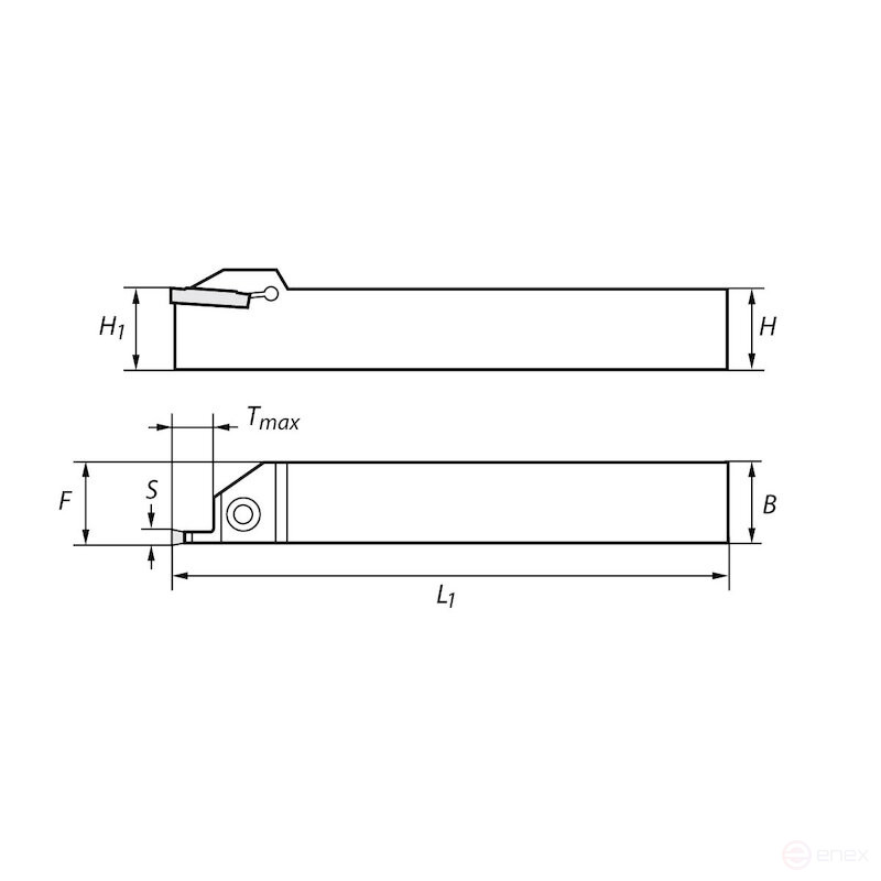 Groove holder NORGAU Industrial right, CNTR3232-3