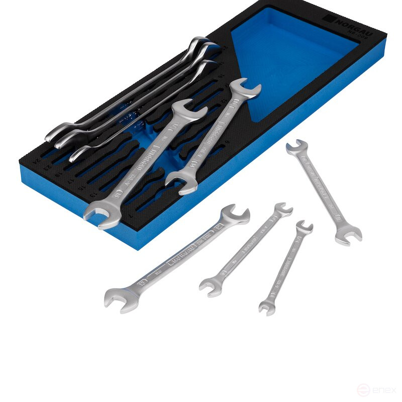NORGAU Industrial double-sided wrench set, 9 pieces, N6-009