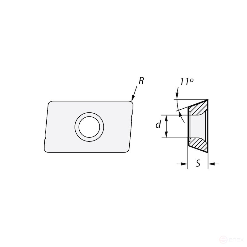 Пластина фрезерная NORGAU Industrial APKT160416R-UM, NRG25P