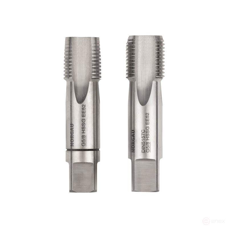 Комплект ручных метчиков NORGAU Industrial G5/8, HSS, 2 предмета