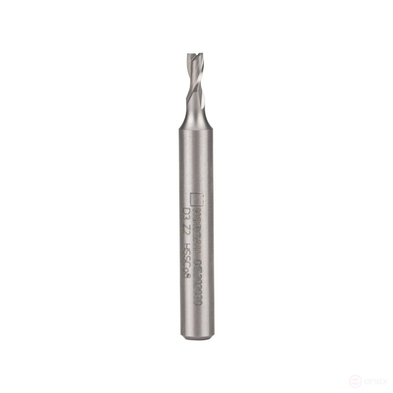 Фреза концевая NORGAU Industrial шпоночная по металлу 3 мм, Z2, HSS-Co8