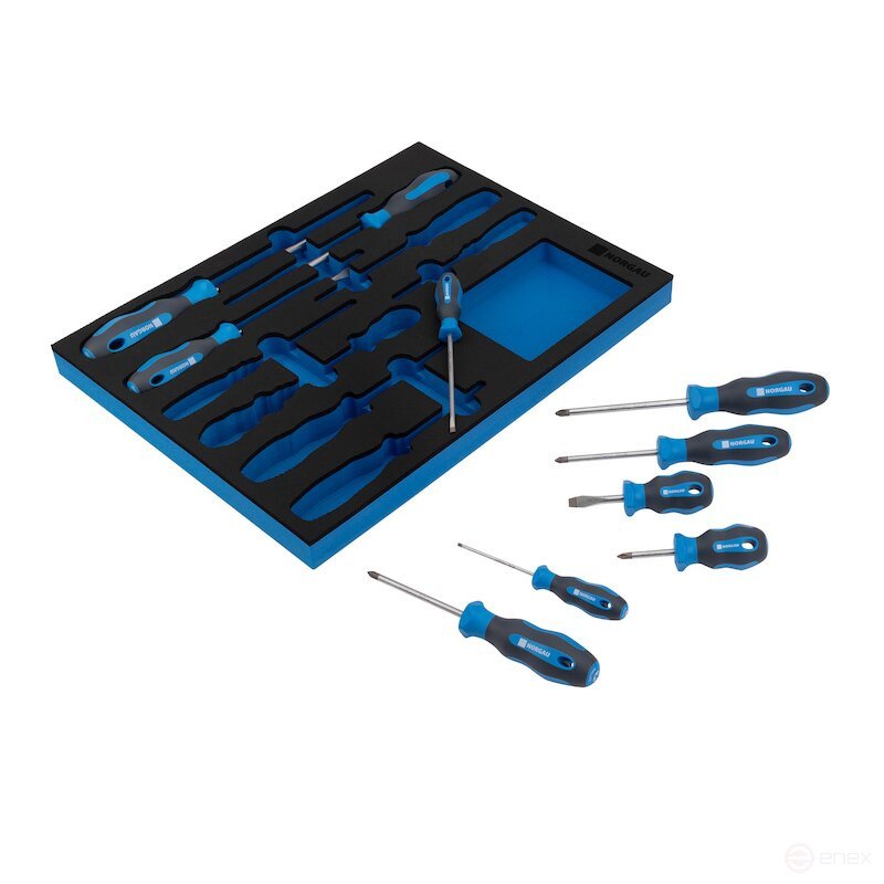 Набор отверток NORGAU Industrial в ложементе SL/PH/PZ 10 предметов, N151-161-010