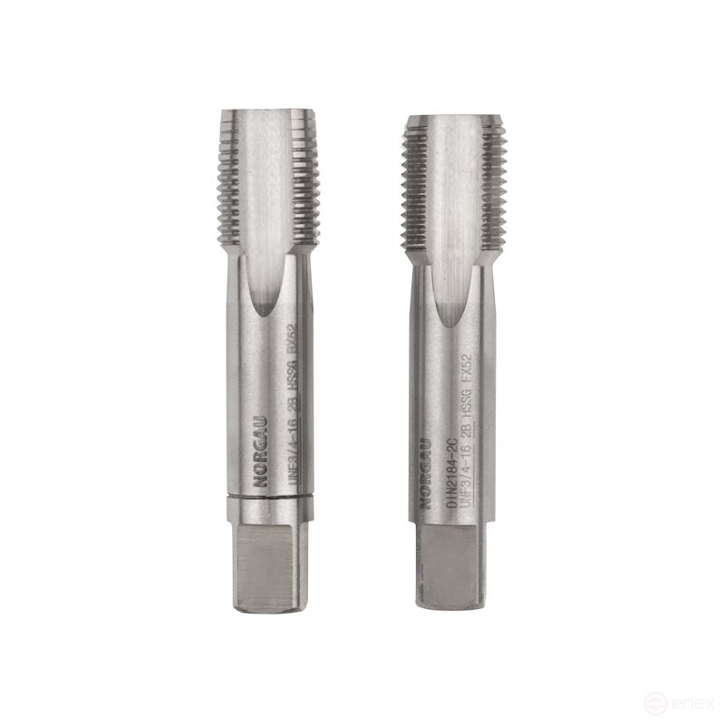 Set of hand taps NORGAU Industrial UNF 3/4, HSS, 2 pieces