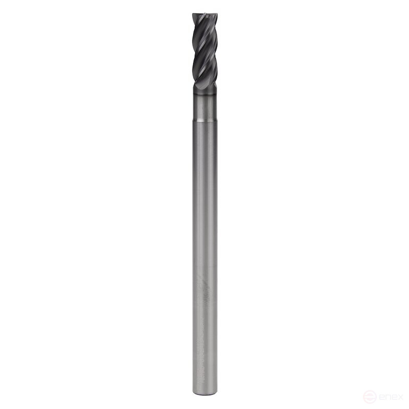 Carbide end mill NORGAU Industrial elongated 10 mm, Z4, VHM/AlCrSiN