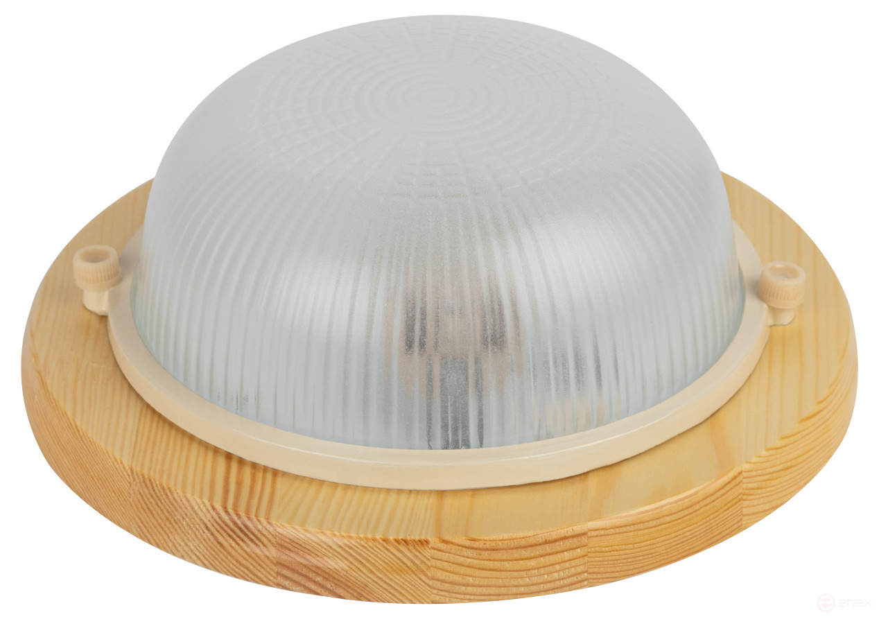 Светильник ЭРА НБО 03-60-011 Кантри дерево/стекло IP54 E27 max 60Вт D220 круг сосна