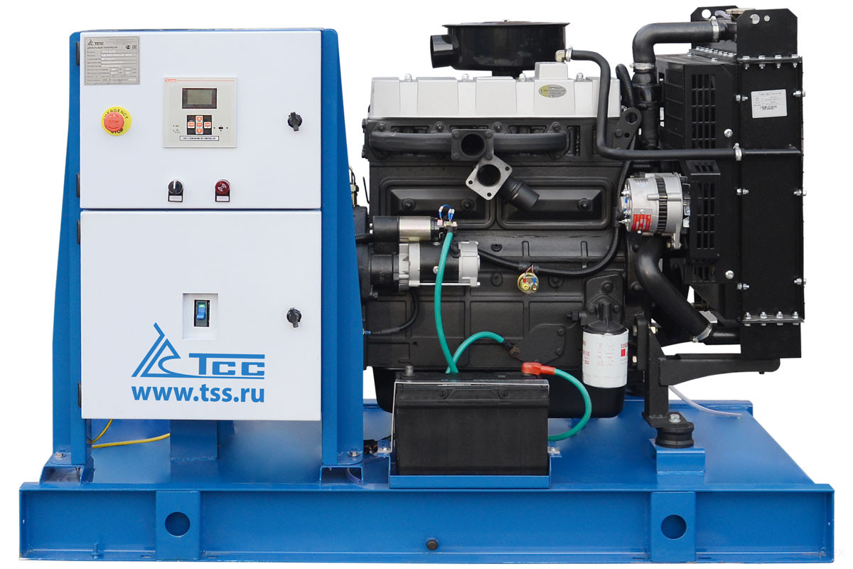 Diesel generator TSS ED-24-T400 with AVR in a weatherproof casing on a trailer