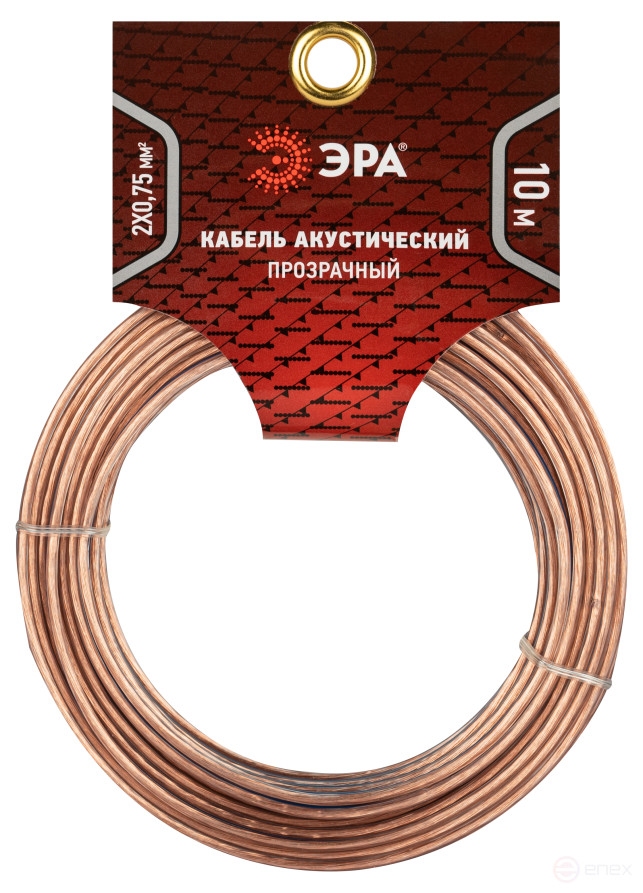 A-75-S-10 ERA Speaker cable 2x0.75 mm2 transparent, 10 m