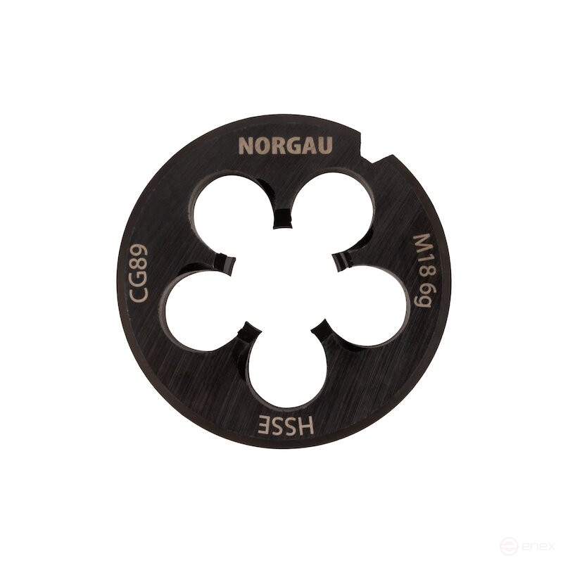 Плашка NORGAU Industrial по металлу M18, HSS-E/VAP
