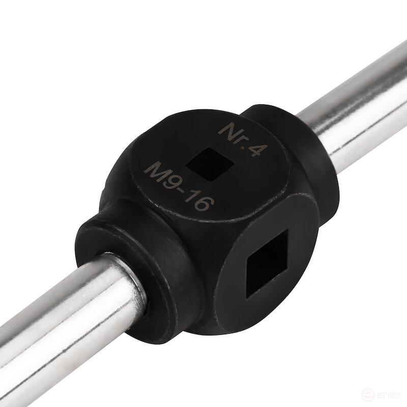 NORGAU Industrial hand crank with spherical head No. 4, M9-M16, 340 mm