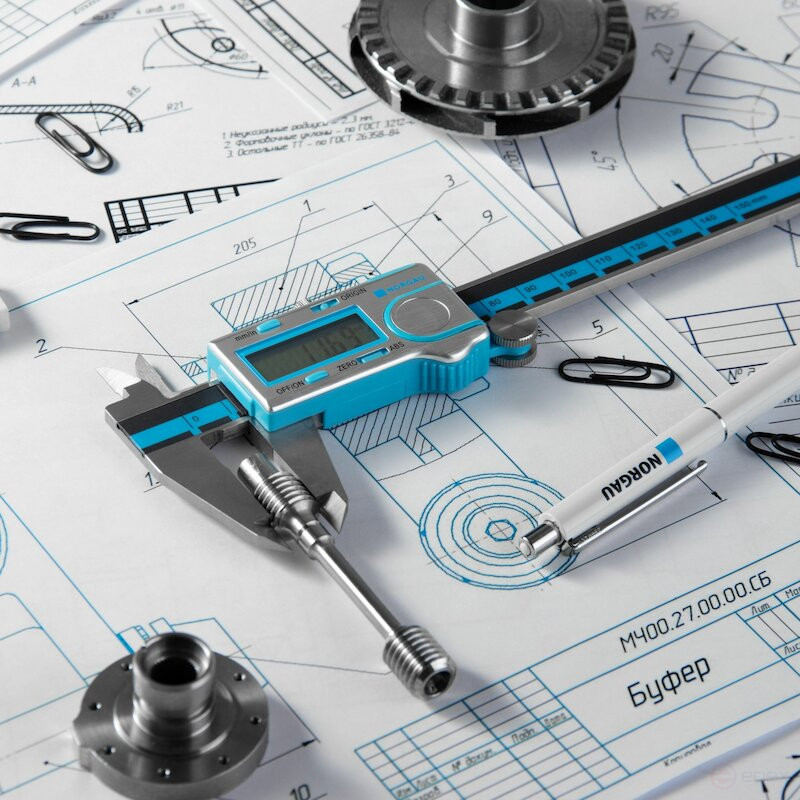Штангенциркуль цифровой ABS NORGAU Industrial 0-150 мм, NCD-15AD