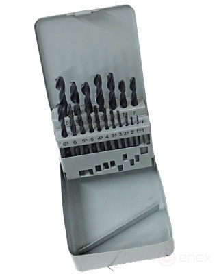 Набор сверл по металлу 1,0-10,0 мм (19 шт.) в металл. кейсе