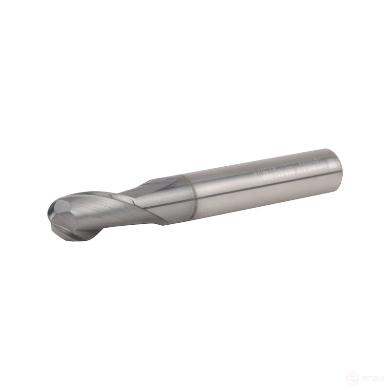 End mill NORGAU Industrial spherical 8 mm, Z2, VHM/AlCrSiN